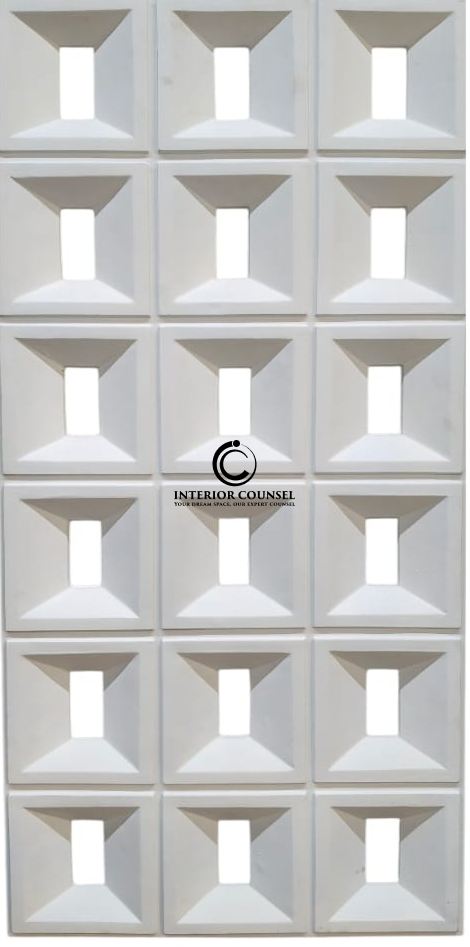 Model: A071-01 (Rectangle Grid - White)