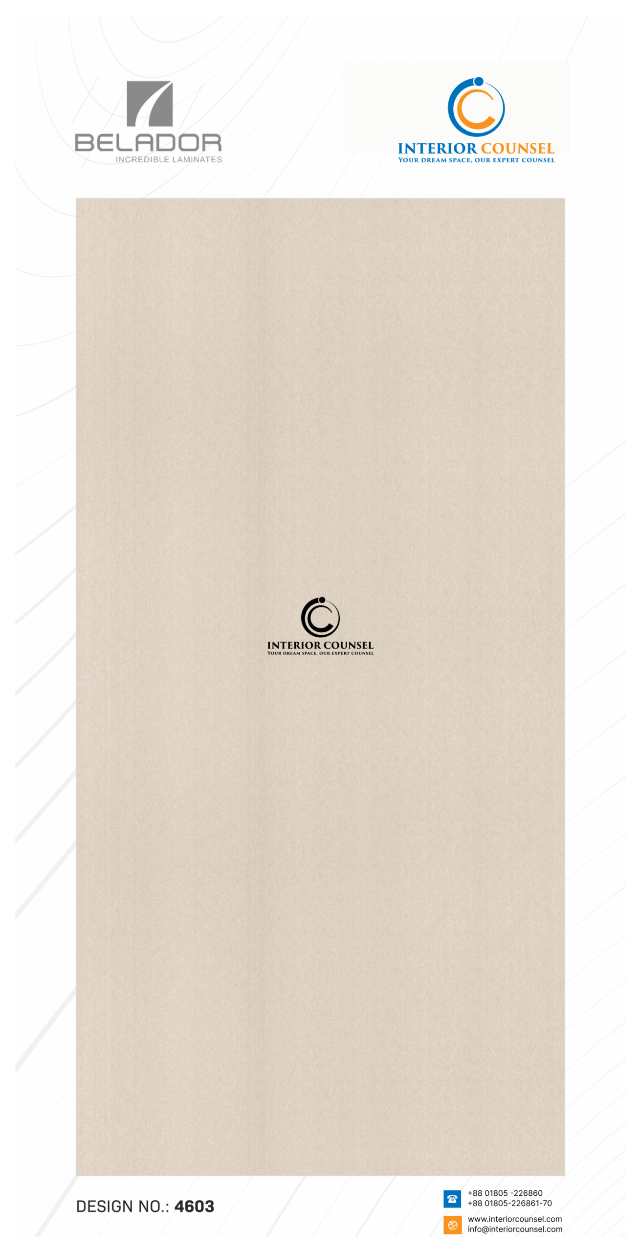 Group 778 DESIGN NO: 4603 - HPL